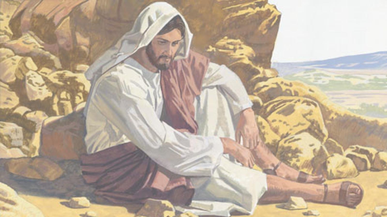 Jesus is Tempted by The Devil in the Desert
